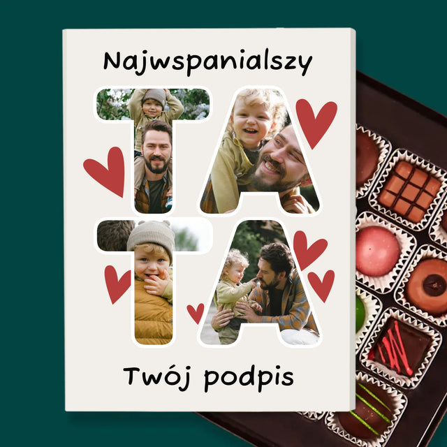 Słowo Ze Zdjęć: Najwspanialszy Tatuś - Personalizowane Praliny