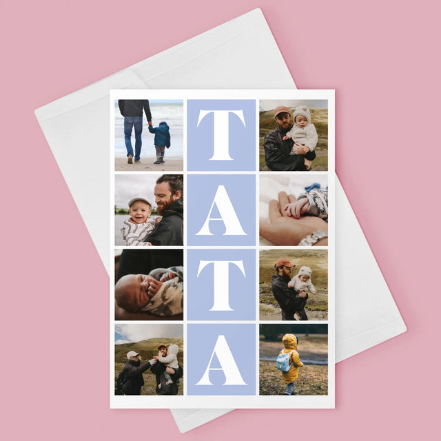 Fotokolaż: Zdjęcia z Tatą - Kartka z Życzeniami