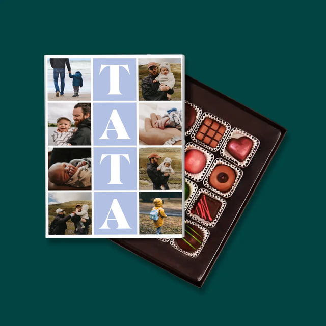 Fotokolaż: Zdjęcia z Tatą - Personalizowane Praliny