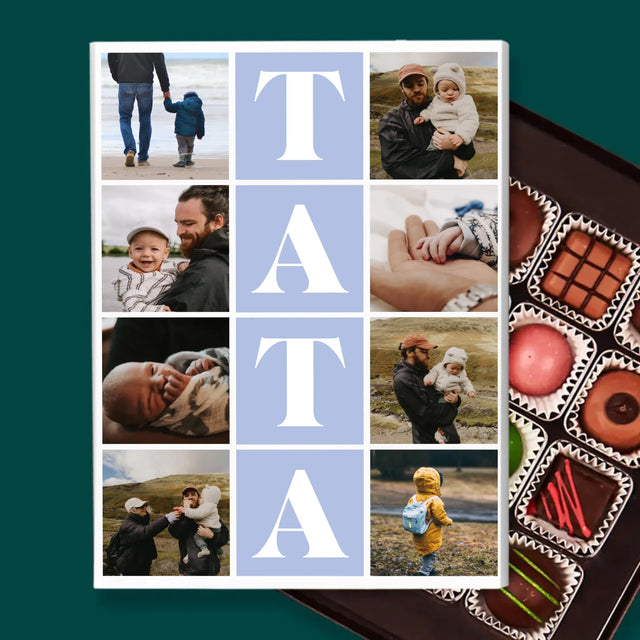 Fotokolaż: Zdjęcia z Tatą - Personalizowane Praliny