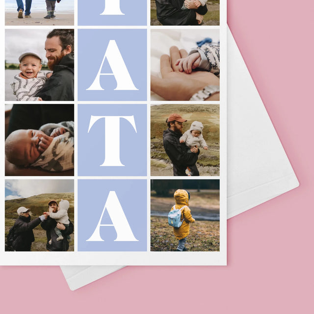 Fotokolaż: Zdjęcia z Tatą - Kartka z Życzeniami