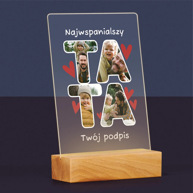 Słowo Ze Zdjęć: Najwspanialszy Tatuś - Wydruk Na Szkle Akrylowym