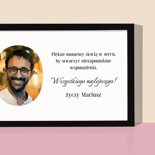 Słowo Ze Zdjęć: 50 Urodziny - Wydruk Obramowany 20x40