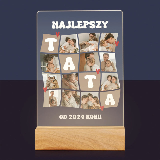 Fotokolaż: Najlepszy Tata Kafelki - Wydruk Na Szkle Akrylowym