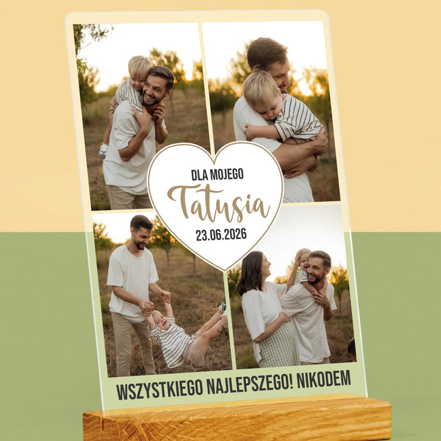 Fotokolaż: Dla Mojego Tatusia - Wydruk Na Szkle Akrylowym