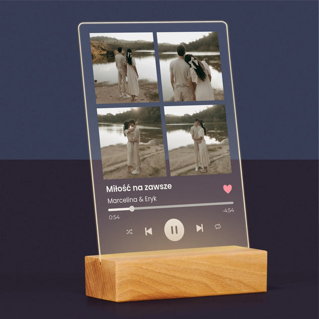 Fotokolaż: Spotify 4 Zdjęcia - Wydruk Na Szkle Akrylowym