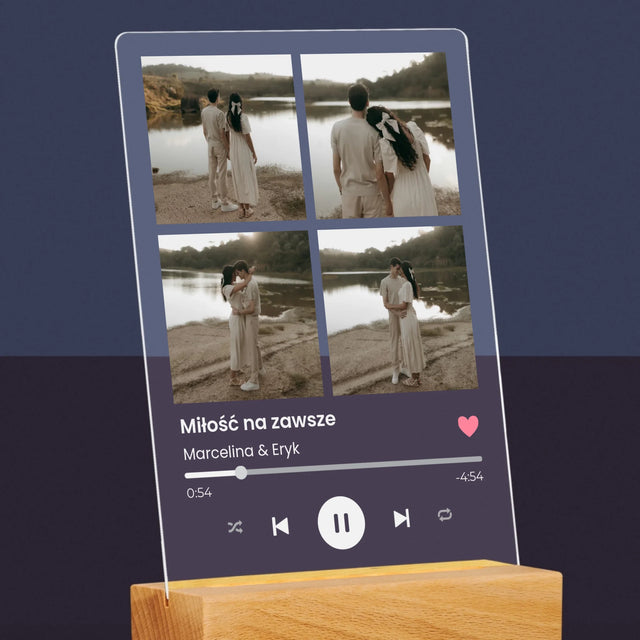Fotokolaż: Spotify 4 Zdjęcia - Wydruk Na Szkle Akrylowym