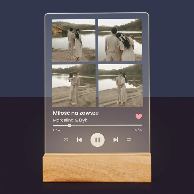 Fotokolaż: Spotify 4 Zdjęcia - Wydruk Na Szkle Akrylowym