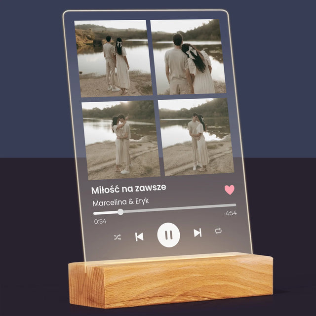 Fotokolaż: Spotify 4 Zdjęcia - Wydruk Na Szkle Akrylowym