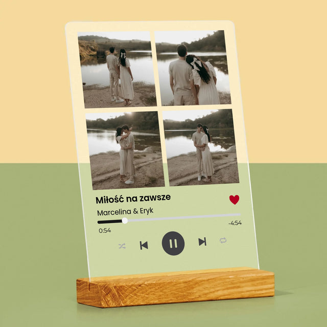 Fotokolaż: Spotify 4 Zdjęcia - Wydruk Na Szkle Akrylowym