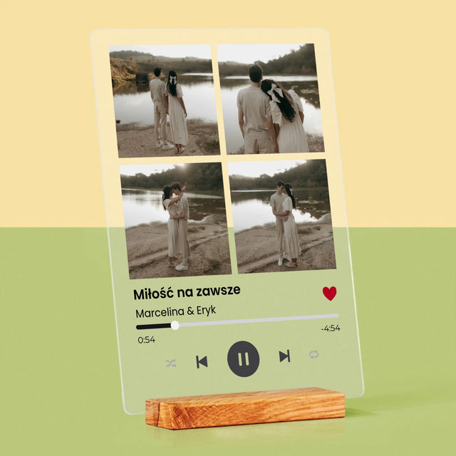 Fotokolaż: Spotify 4 Zdjęcia - Wydruk Na Szkle Akrylowym