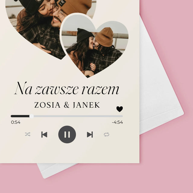 Fotokolaż: Spotify Serca - Kartka z Życzeniami