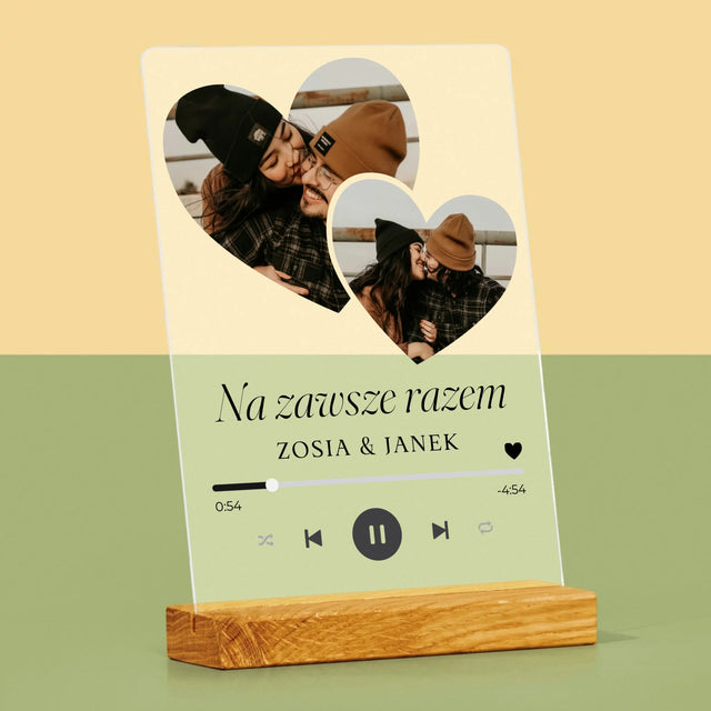 Fotokolaż: Spotify Serca - Wydruk Na Szkle Akrylowym