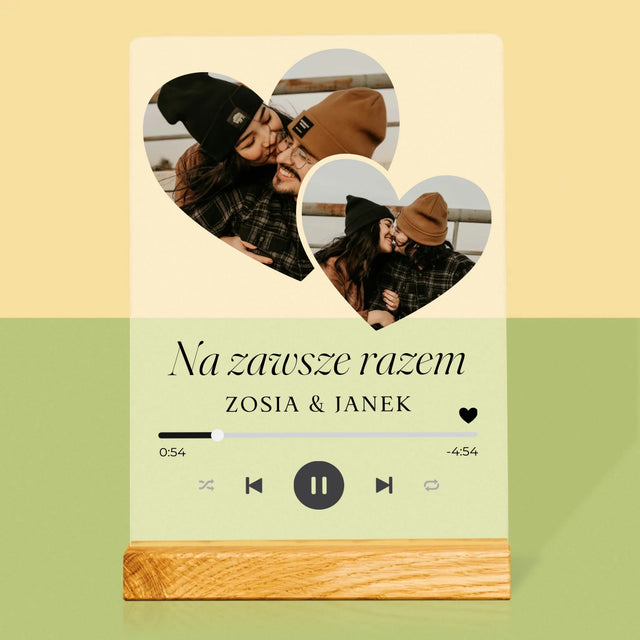 Fotokolaż: Spotify Serca - Wydruk Na Szkle Akrylowym