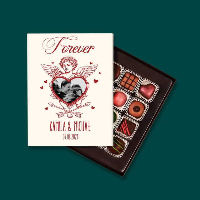 Zdjęcie i Podpis: Forever Kupidyn - Personalizowane Praliny