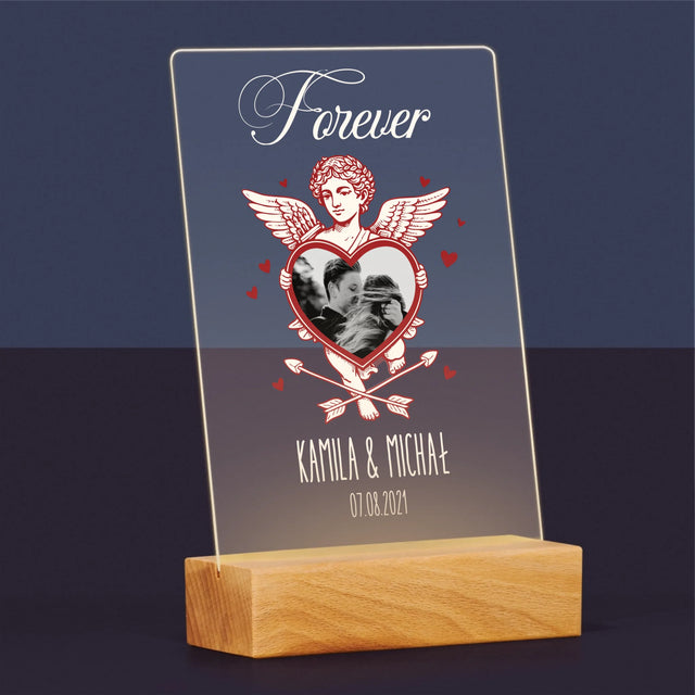 Zdjęcie i Podpis: Forever Kupidyn - Wydruk Na Szkle Akrylowym