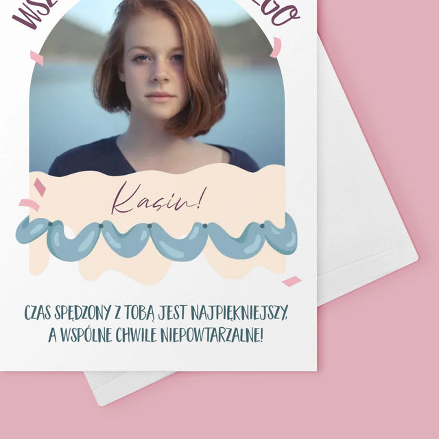 Zdjęcie i Podpis: Urodziny - Kartka z Życzeniami
