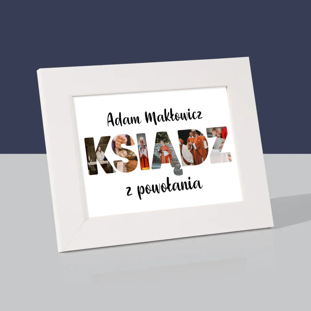 Słowo Ze Zdjęć: Ksiądz z Powołania - Ramka Na Zdjęcie