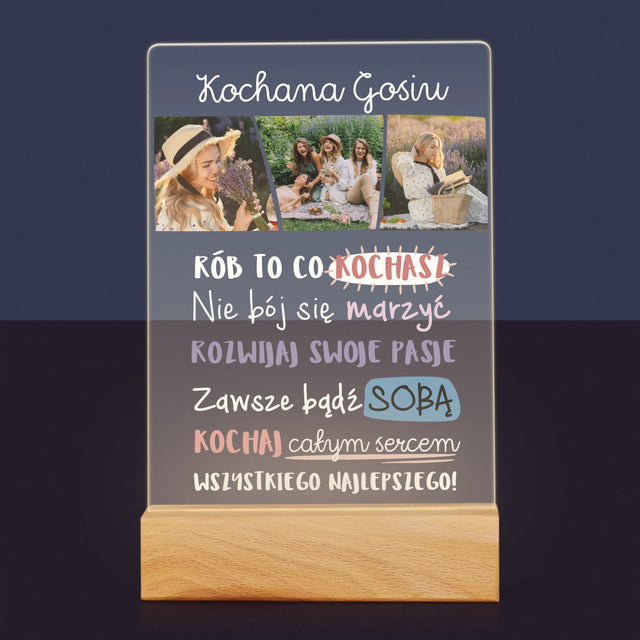 Fotokolaż: Urodziny Życzenia - Wydruk Na Szkle Akrylowym