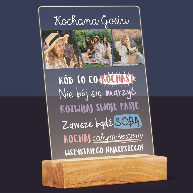 Fotokolaż: Urodziny Życzenia - Wydruk Na Szkle Akrylowym