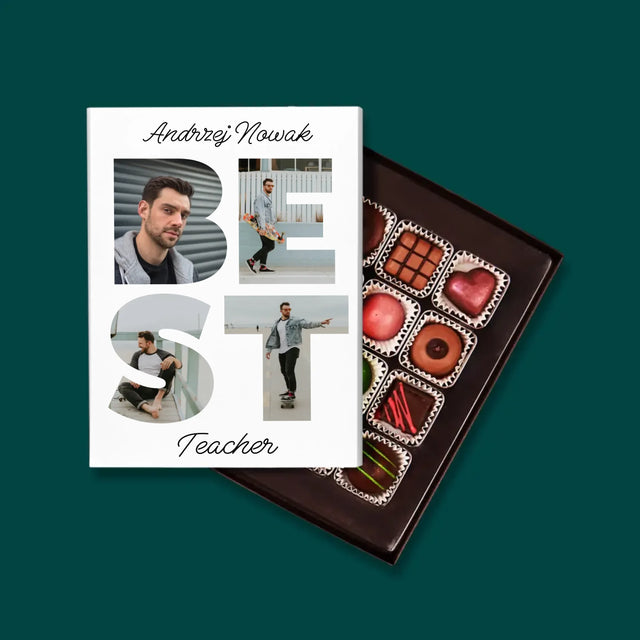 Słowo Ze Zdjęć: Best Teacher - Personalizowane Praliny
