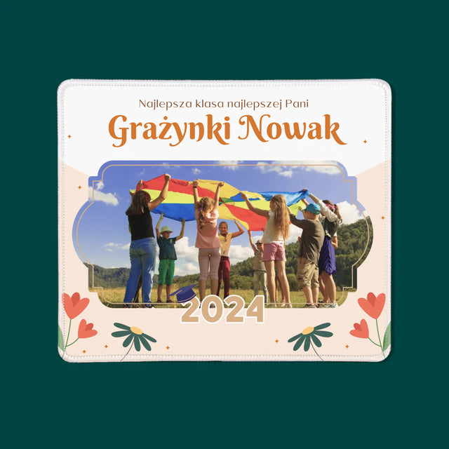 Zdjęcie i Podpis: Najlepsza Klasa - Podkładka Pod Myszkę