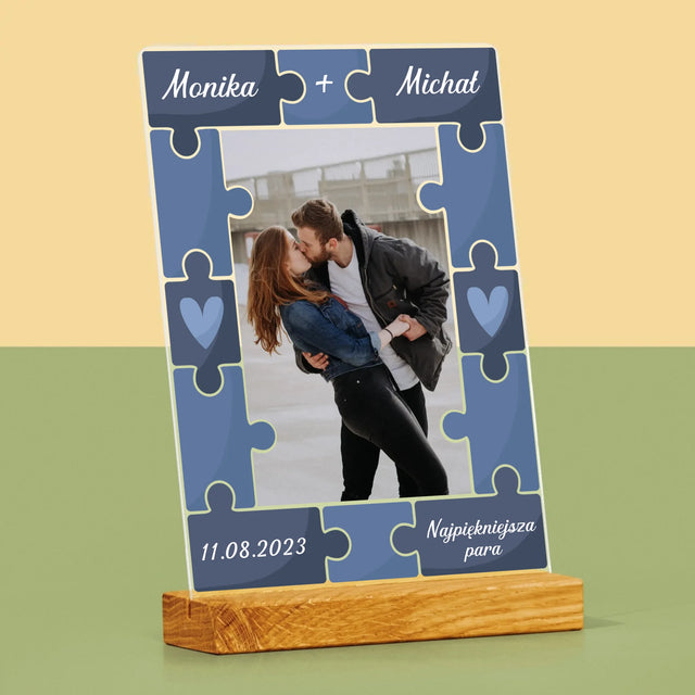 Zdjęcie i Podpis: Puzzle + Zdjęcie - Wydruk Na Szkle Akrylowym