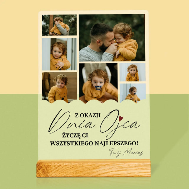 Fotokolaż: Wszystkiego Najlepszego z Okazji Dnia Ojca - Wydruk Na Szkle Akrylowym