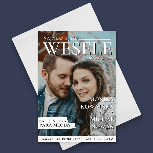 Okładka Magazynu: Najpiękniejsze Wesele - Kartka z Życzeniami