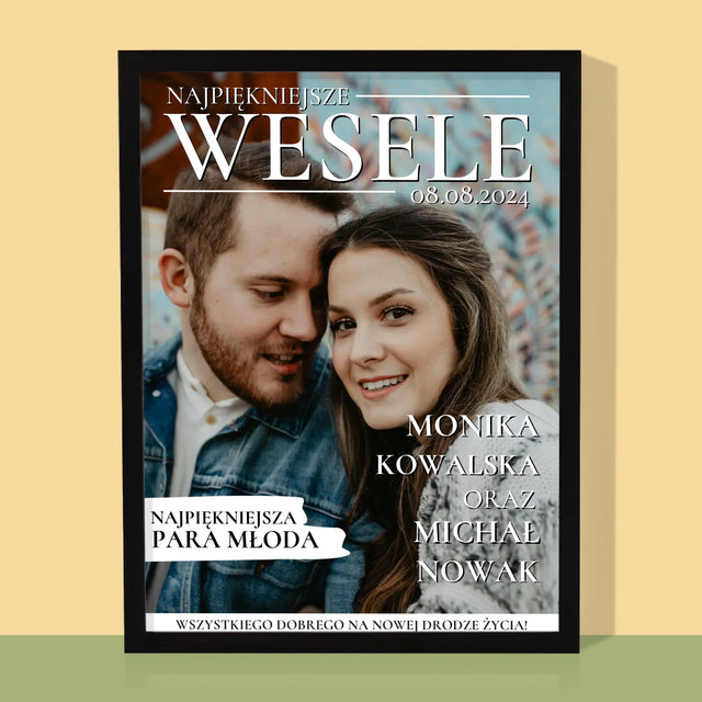Okładka Magazynu: Najpiękniejsze Wesele - Wydruk Obramowany 30x40