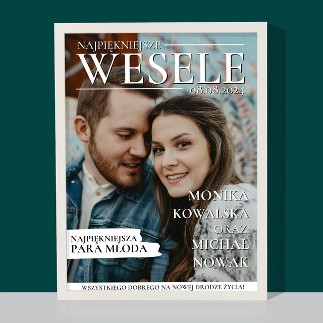 Okładka Magazynu: Najpiękniejsze Wesele - Wydruk Obramowany 30x40