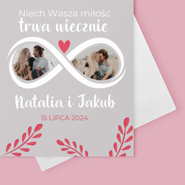 Fotokolaż: Niech Wasza Miłość Trwa Wiecznie - Kartka z Życzeniami