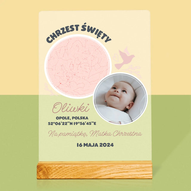 Mapa Gwiazd: Chrzest - Wydruk Na Szkle Akrylowym