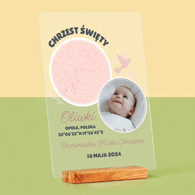 Mapa Gwiazd: Chrzest - Wydruk Na Szkle Akrylowym