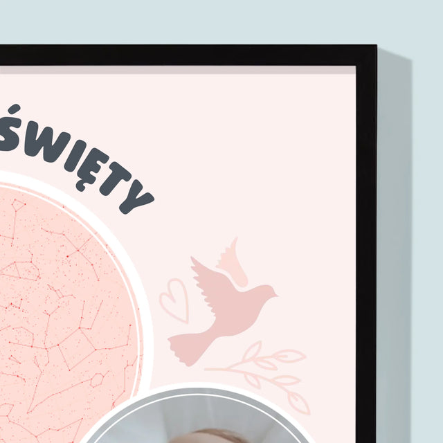 Mapa Gwiazd: Chrzest - Wydruk Obramowany