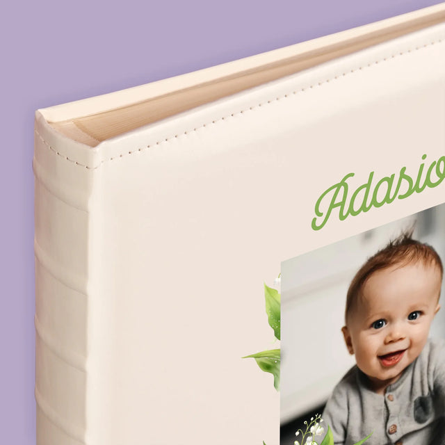 Zdjęcie i Podpis: Pamiątka Chrztu Konwalie - Album Na Zdjęcia