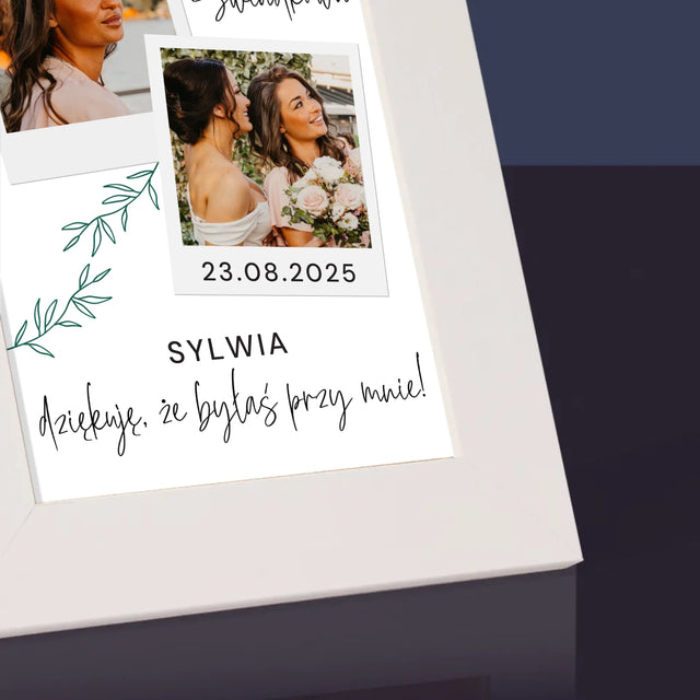 Fotokolaż: Najlepsza Świadkowa Polaroidy - Ramka Na Zdjęcie