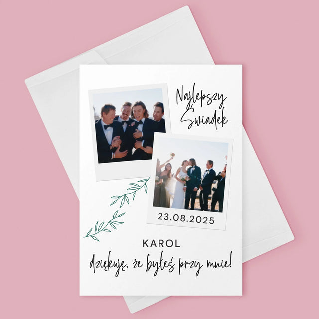 Fotokolaż: Najlepszy Świadek Polaroidy - Kartka z Życzeniami