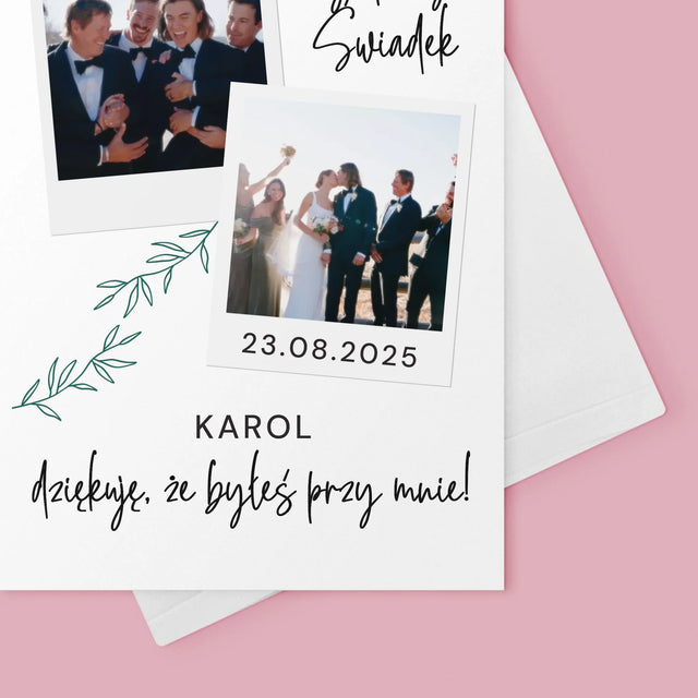 Fotokolaż: Najlepszy Świadek Polaroidy - Kartka z Życzeniami
