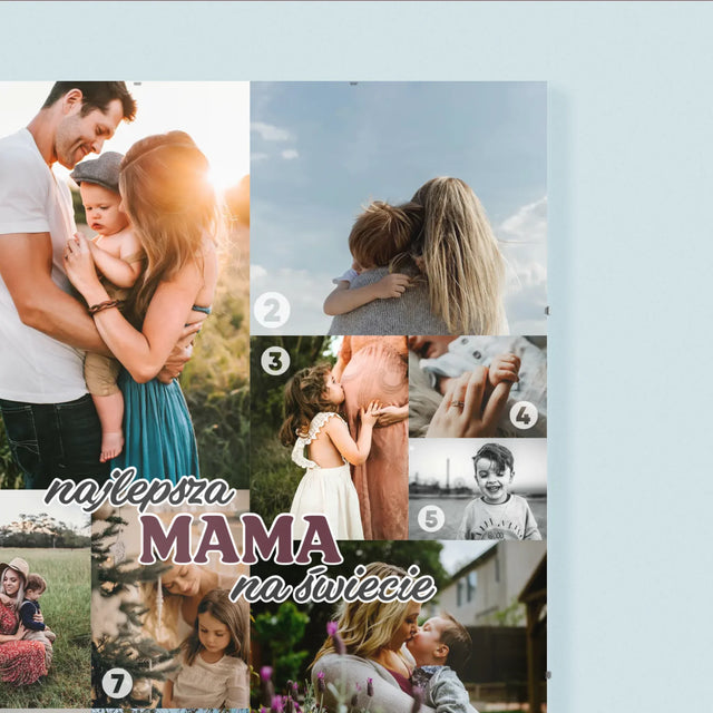 Fotokolaż: Najlepsza Mama Na Świecie - Personalizowany Plakat