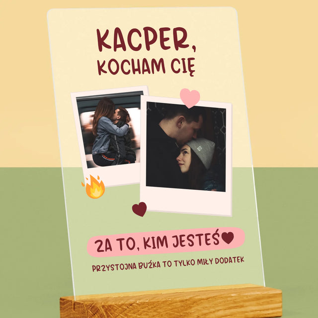 Fotokolaż: Kocham Cię Za To, Kim Jesteś - Wydruk Na Szkle Akrylowym