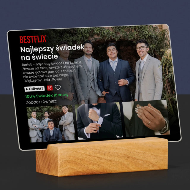 Fotokolaż: Plakat Netflix Dla Świadka - Wydruk Na Szkle Akrylowym