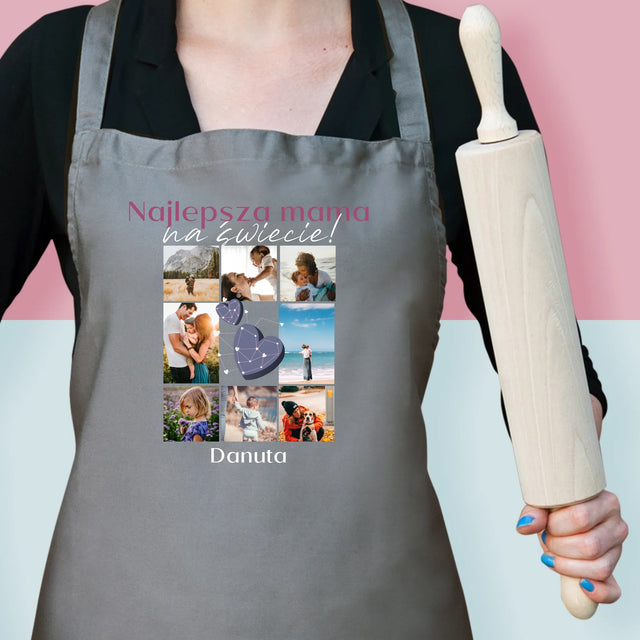 Fotokolaż: Najlepsza Mama - Fartuch z Nadrukiem