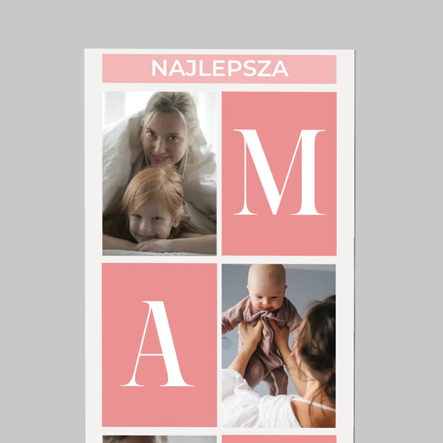 Fotokolaż: Najlepsza Mama - Magnes na lodówkę