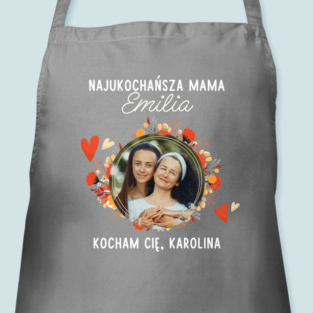 Zdjęcie i Podpis: Najukochańsza Mama - Fartuch z Nadrukiem