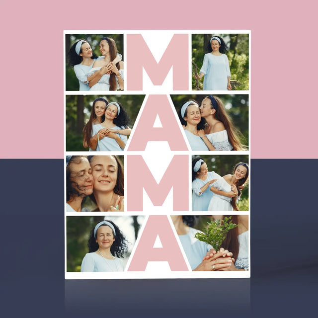Fotokolaż: Mama - Blok Akrylowy z Nadrukiem