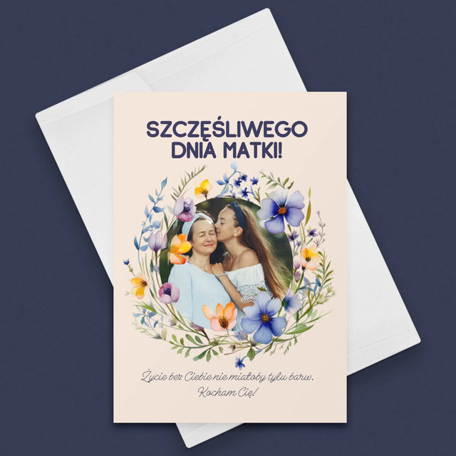 Zdjęcie i Podpis: Szczęśliwego Dnia Matki - Kartka z Życzeniami