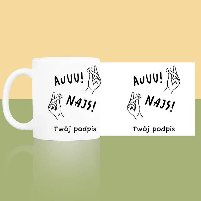 Bez Cenzury: Auuu najs - Kubek z Nadrukiem