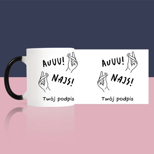 Bez Cenzury: Auuu najs - Kubek z Nadrukiem