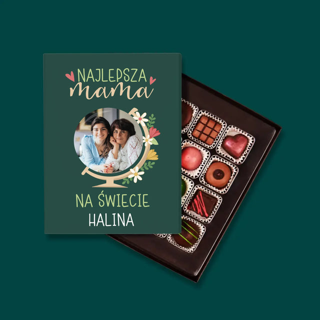 Zdjęcie i Podpis: Najlepsza Mama Świat - Personalizowane Praliny